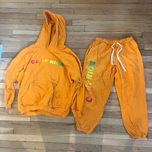 Camp High Counselor Hoodie and Pants set - Orange